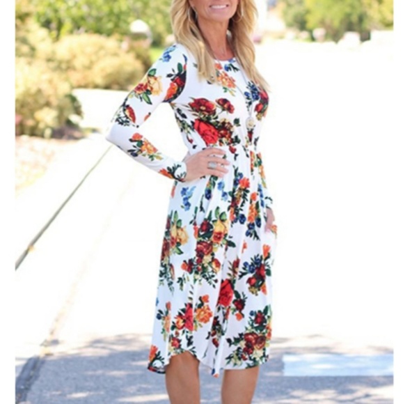 Dresses & Skirts - Long Sleeve Fall Floral Dress